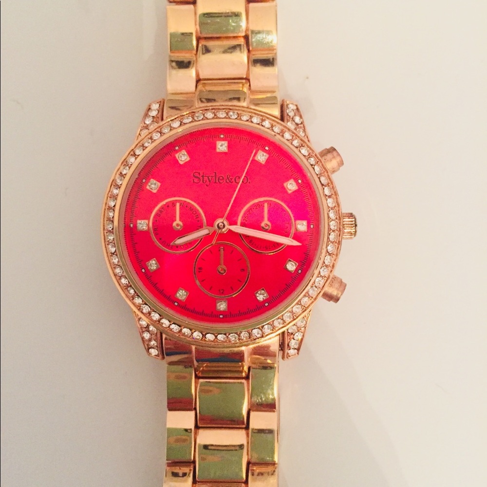 Ladies rose gold watch by Style & Co